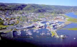 Aerial view of Knysna Quays