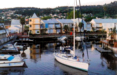 A view of Knysna Quays from your private patio at 'Quay Nine'